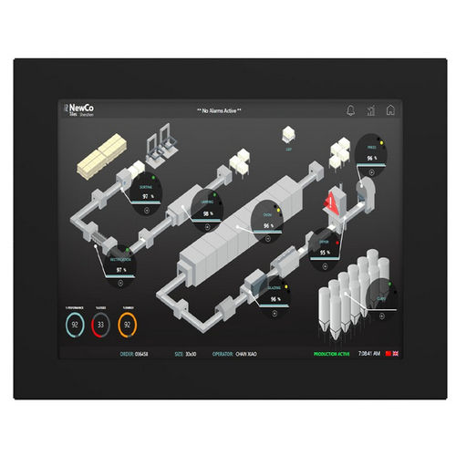 Moniteur à écran tactile résistif à 5 fils - IMC-120X - INDATECH - rétroéclairage à LED / industriel / 12.1"