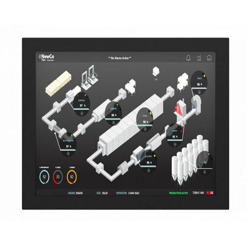 Moniteur à écran tactile résistif à 5 fils - IMC-190X - INDATECH - rétroéclairage à LED / industriel / 19"