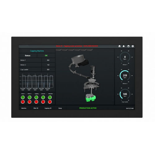 Moniteur à écran tactile résistif à 5 fils - IMC-215X - INDATECH - rétroéclairage à LED / industriel / 21.5"