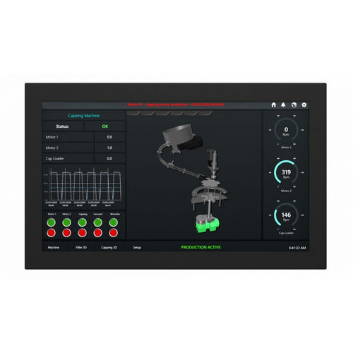 Moniteur à écran tactile résistif à 5 fils - IMC-240X - INDATECH - rétroéclairage à LED / industriel / 24"