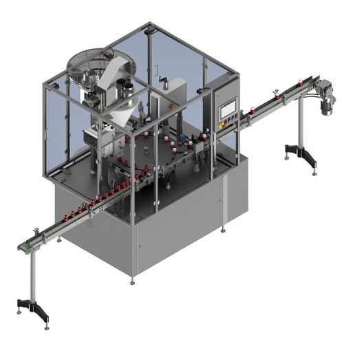 Remplisseuse capsuleuse automatique - POWDERLINE - Albertina Machinery spol. s.r.o. - pour poudre / monobloc