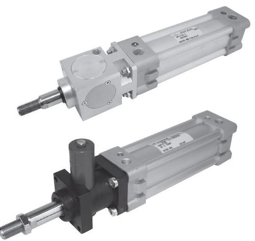 Vérin pneumatique - AMH - Jufan Industrial Co., Ltd. - à tirants / avec blocage du piston