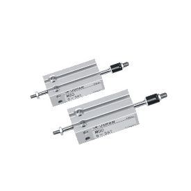 Vérin pneumatique - MQ - Jufan Industrial Co., Ltd. - à double tige / compact / à course réglable