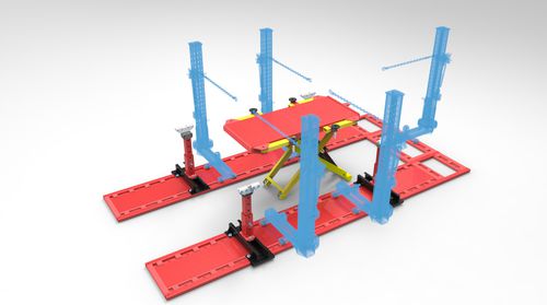 Banc de redressage 3,5 tonnes - RICHT TRACK 5000 - SDMR UG - avec bras de traction / avec pont élévateur / 10 tonnes