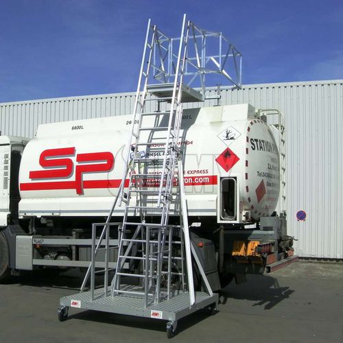 Échelle en aluminium - JOMY SA - mobile / à plate-forme / pour citernes