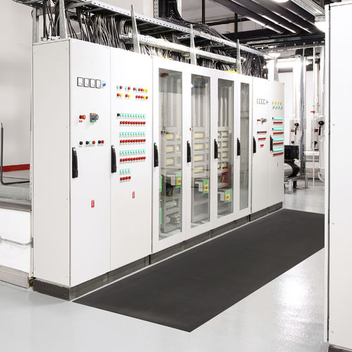 Tapis isolant électrique - Switchboard Matting™ Class 1 833 - Justrite Safety Group - strié / en caoutchouc / noir
