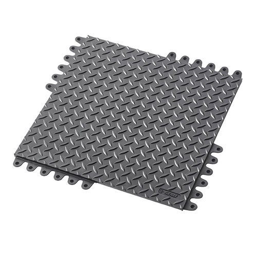 Tapis en caoutchouc nitrile - De-Flex® Nitrile FR 575 - Justrite Safety Group - antifatigue / ignifuge / modulaire