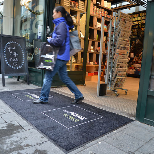 Tapis absorbant - Logo Washable™ 190 - Justrite Safety Group - en nitrile / pour zone de trafic intense / avec logo personnalisé