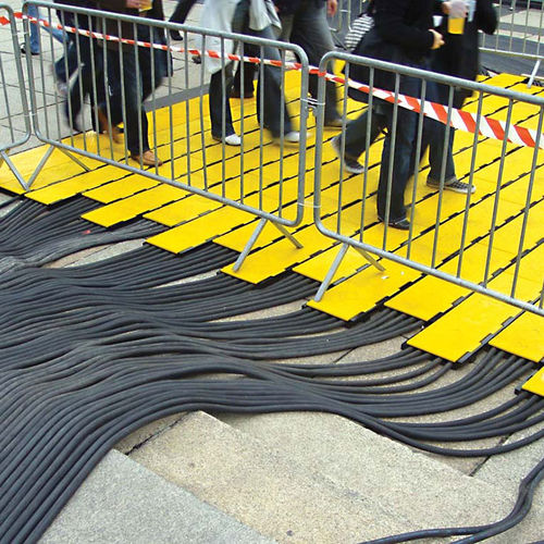 Protection de câbles pour le passage de véhicules - Yellow Jacket® AMS® 5 - Justrite Safety Group - fixation au sol / en tôle d'acier