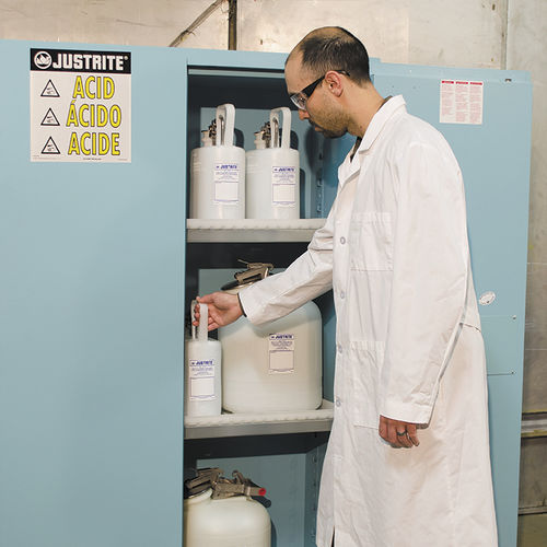 Armoire pour produits corrosifs - Sure-Grip® EX - Justrite Safety Group - de sécurité / au sol / à étagères