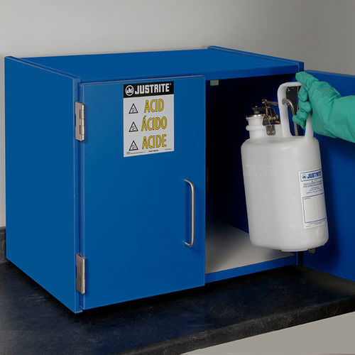 Armoire de sécurité - JCB24120BU - Justrite Safety Group - benchtop / à portes battantes / pour produits chimiques