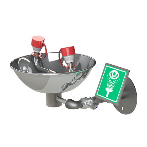 Douche oculaire/faciale murale - STD-85G(D) - Justrite Safety Group - pour utilisation en intérieur / d'extérieur