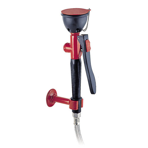 Douche de sécurité murale - D5021 - Justrite Safety Group - pour environnement dangereux / avec douche oculaire/faciale