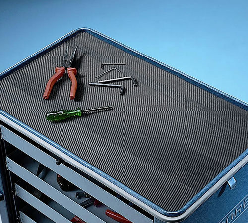 Tapis antidérapant - 750RS Rib ‘n’ Roll™ - Justrite Safety Group - à stries fines / en caoutchouc / d'intérieur