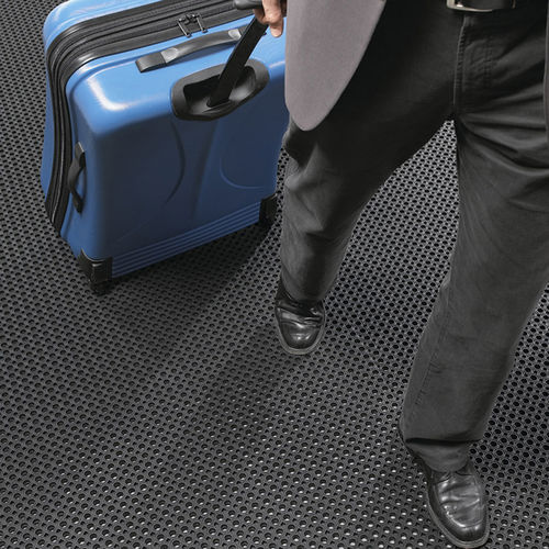 Tapis non-absorbant - 599 Oct-O-Flex™ - Justrite Safety Group - modulaire / en caoutchouc / pour zone de trafic intense
