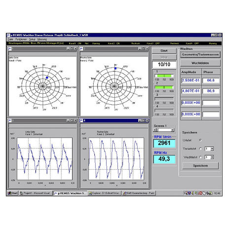 Logiciel d'analyse de vibration - µREMUS - SINUS - d'ingénierie / de mesure / de mécanique