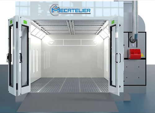 Cabine de peinture pour véhicules - Evolutive series  - Mecatelier - à circuit fermé / à filtre / à ventilation horizontale
