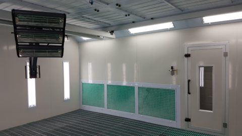 Cabine de peinture à circuit fermé - Mecatelier - pour l'industrie du bois / automatique / à ventilation horizontale