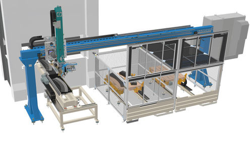 Empileuse et alimentateur de colis bas profil - Sander Automation - de cheminée / automatique