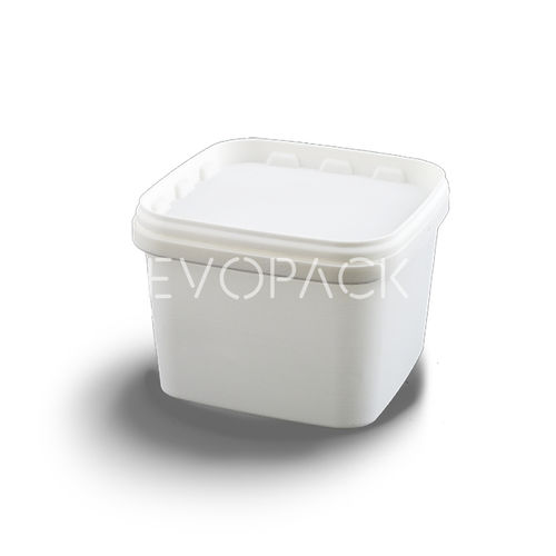 Seau en plastique - 80090 - EVOPACK - rectangulaire / avec couvercle / avec poignée