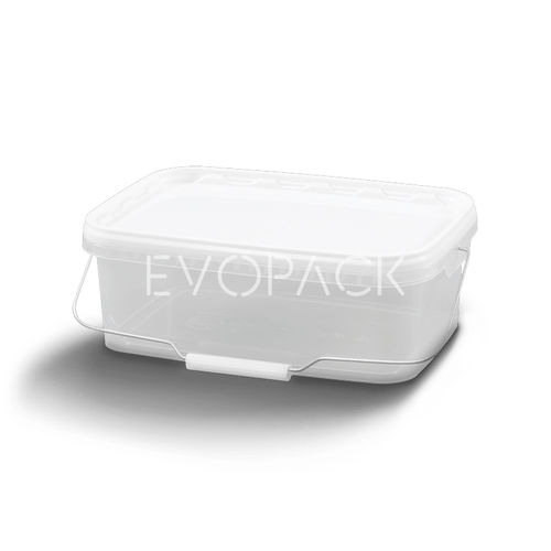 Seau en plastique - 80014 - EVOPACK - rectangulaire / avec couvercle / avec poignée