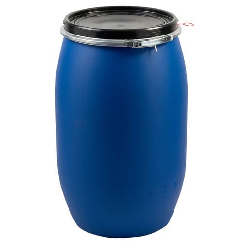 Fût en polyéthylène haute densité (PEHD) - 60STD - EVOPACK - à ouverture totale / avec couvercle / pour produits dangereux