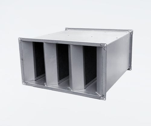 Silencieux pour ventilation - BRINNER - pour gaine d'aération / en métal / rectangulaire
