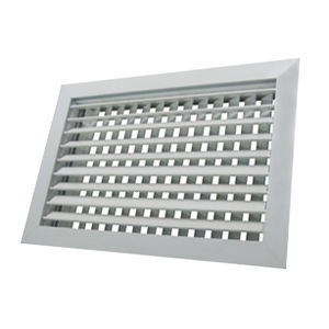 Grille de ventilation en aluminium - IVH+O - BRINNER - rectangulaire / double déflexion / à lame horizontale