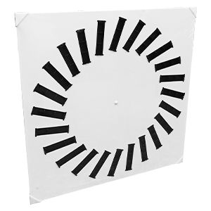 Diffuseur d'air rotatif - DR600-24 - BRINNER - carré / fixe / en métal