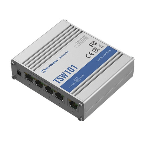 Commutateur Ethernet non administrable - TSW101 - Teltonika Networks - 5 ports / Gigabit Ethernet / embarqué