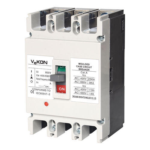 Disjoncteur à boîtier moulé - VCM1 series - ZHEJIANG VEKON TECHNOLOGY CO.,LTD - thermique / contre les courts-circuits / pour surcharge
