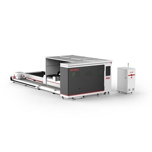 Machine de découpe avec table d'échange - ST Series - DXTECH CNC Machine Co., Ltd. - laser à fibre / pour aluminium / pour acier inoxydable