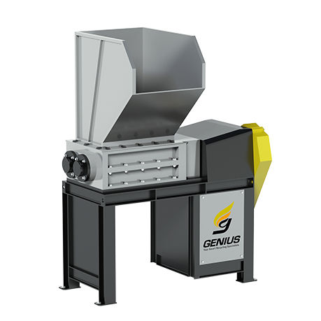 Déchiqueteur primaire - KD series - Genius Machinery Co., Ltd - à deux arbres / plastique / compact