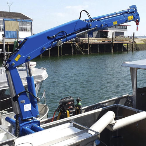 Grue sur barge - Relong Tech - télescopique / pliable / de chantier naval