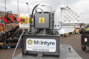 Cisaille crocodile - McIntyre 150 - JMC Recycling Systems Ltd - électrique / pour ferraille / semi-automatique