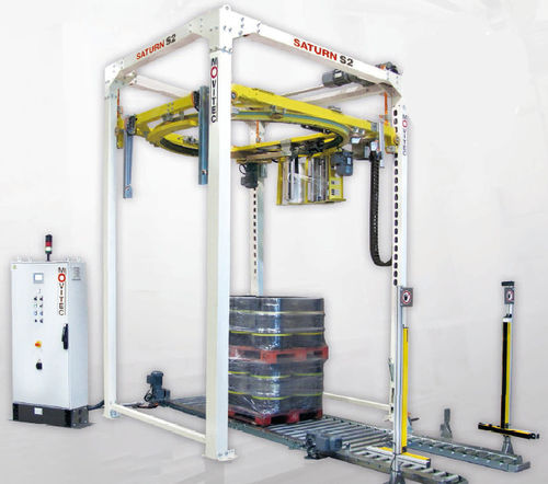 Banderoleuse à film étirable - Saturn S2 - MOVITEC WRAPPING SYSTEMS, SLU - avec couronne tournante / semi-automatique / de palettes