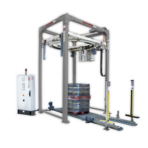 Banderoleuse à film étirable - Saturn S2 - MOVITEC WRAPPING SYSTEMS, SLU - avec couronne tournante / semi-automatique / de palettes