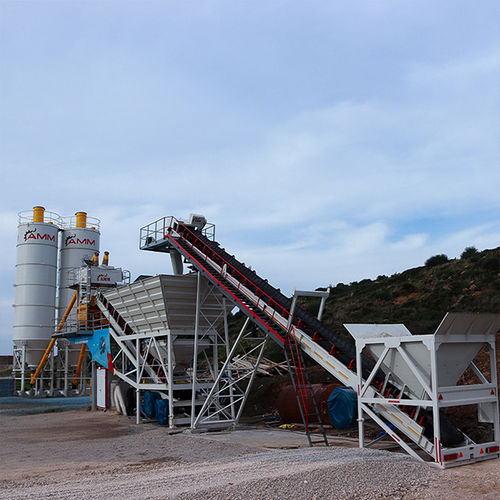 Centrale à béton mobile - Fastmix 100MB - ATLANTIC Machinery Manufacturing (AMM) - à 2 axes / avec convoyeur à bande