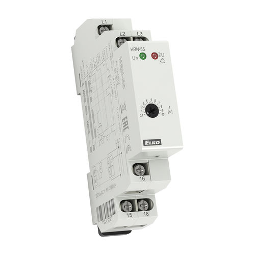Relais de surveillance de tension - HRN-55 - ELKO - d'ordre de phases / 1NO/NF / sur rail DIN