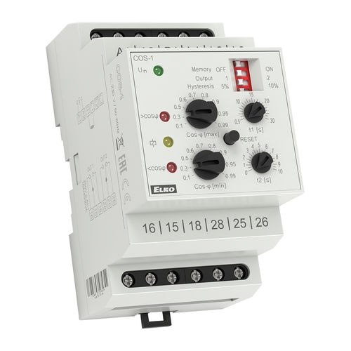 Relais de surveillance de facteur de puissance - COS-1 - ELKO - 2NO/NF / AC/DC / monophasé