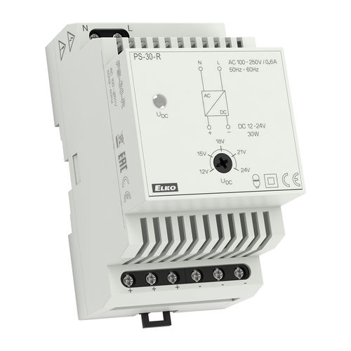 Alimentation électrique sur rail DIN - PS-30-R - ELKO - AC/DC / stabilisée / à découpage