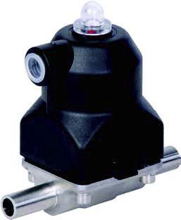 Vanne à membrane - KMD 188 - SED Flow Control GmbH - à commande pneumatique / 2/2 voies / de transfert