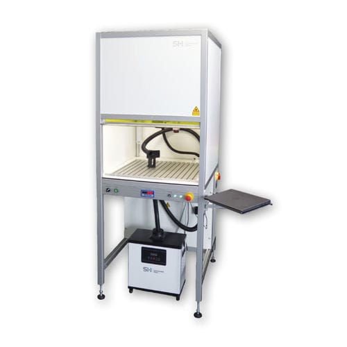 Système de marquage laser - LAS 28 XL - Systemtechnik Hölzer GmbH - laser à fibre / semi-automatique / industriel