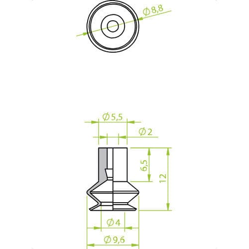 Ventouse en silicone - 210.008.010.01 - Morali GmbH - en polyuréthane / en NBR / en silicone