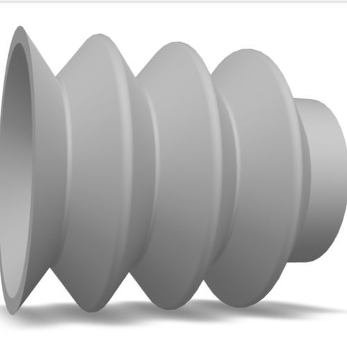 Ventouse à soufflet - 230.038.029.02 - Morali GmbH - en silicone