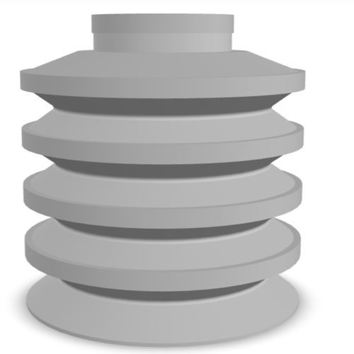 Ventouse à soufflet - 240.050.005.02 - Morali GmbH - en silicone
