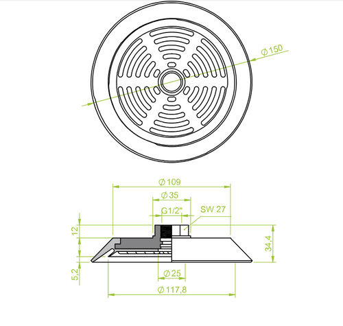 Ventouse ronde - 13.150.054.01 - Morali GmbH - en silicone / en NBR