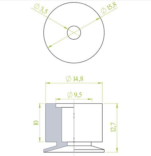 Ventouse plate - 10.016.713.V - Morali GmbH - en vinyle
