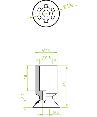 Ventouse plate - 10.020.286.V - Morali GmbH - en vinyle