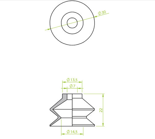 Ventouse à soufflet - 210.030.061.V - Morali GmbH - en vinyle